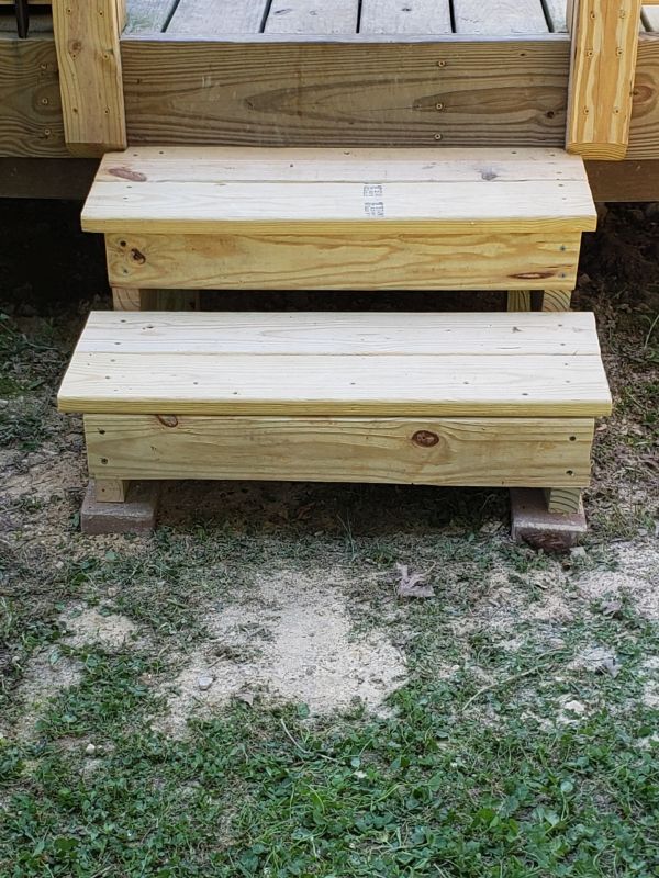 Deck Steps Construction