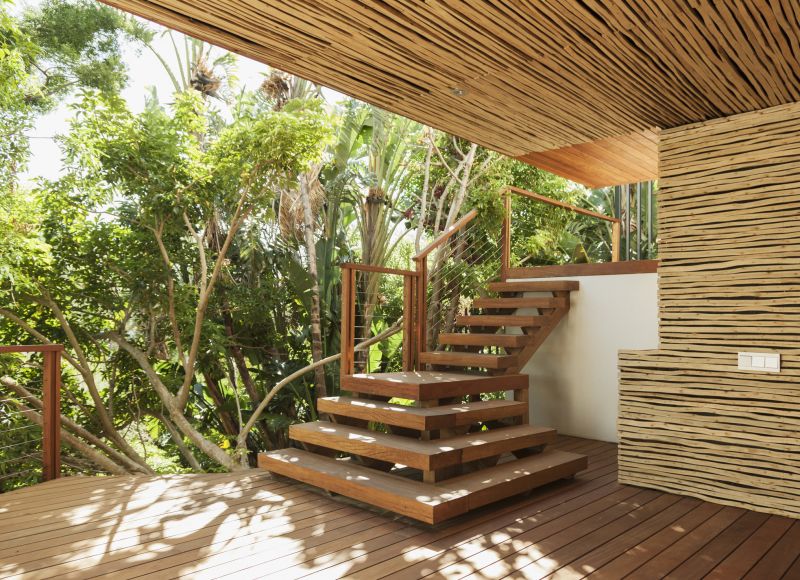 Open-Design Wood Stairs