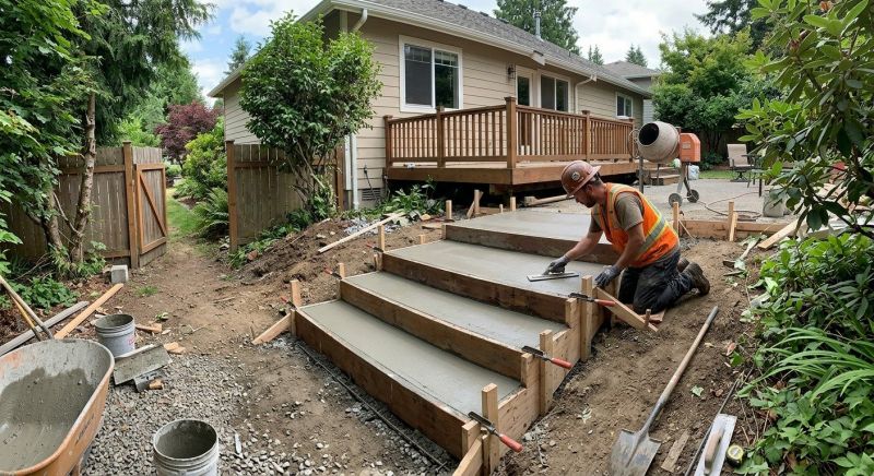 Deck Steps Construction
